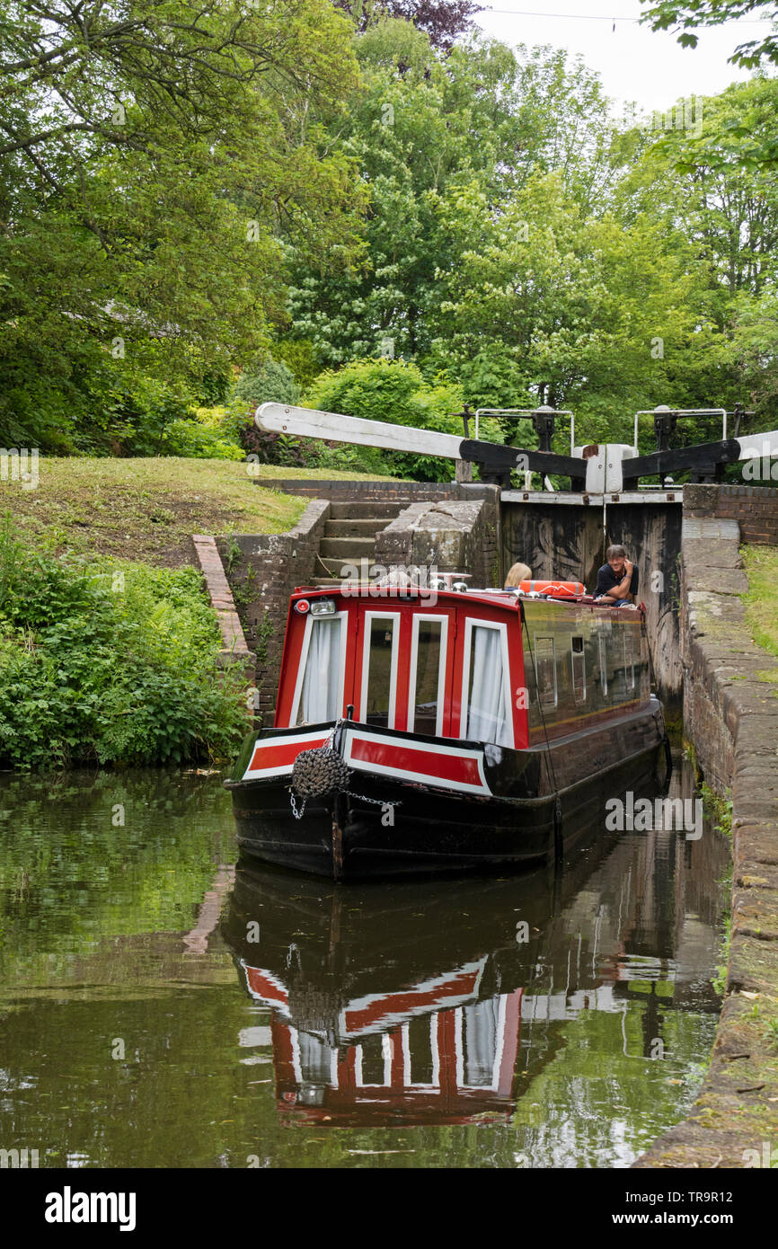 Staffordshire Worcestershire et au Canal de Jonction Stourton nr Kinver, Staffordshire, England, UK Banque D'Images