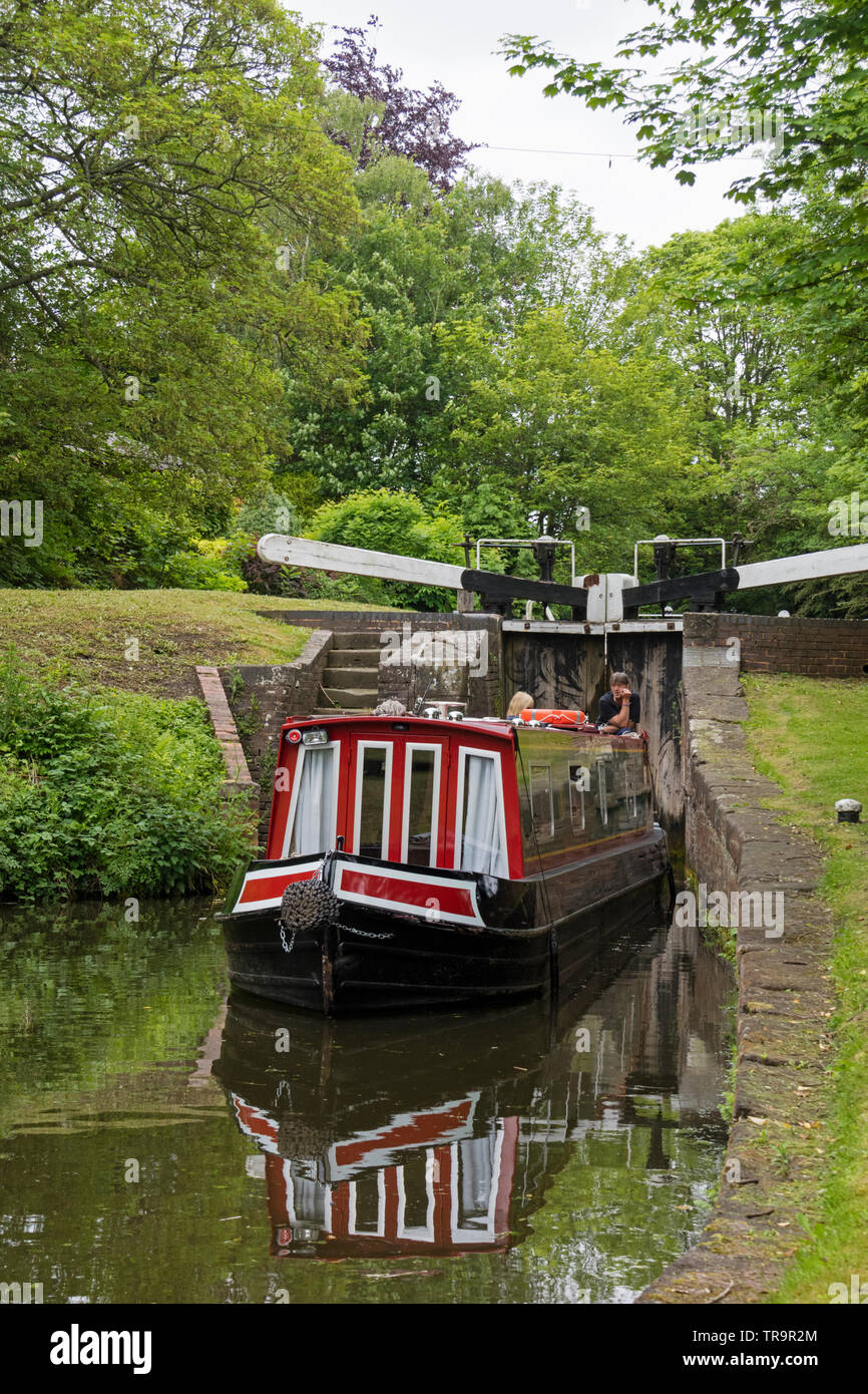 Staffordshire Worcestershire et au Canal de Jonction Stourton nr Kinver, Staffordshire, England, UK Banque D'Images