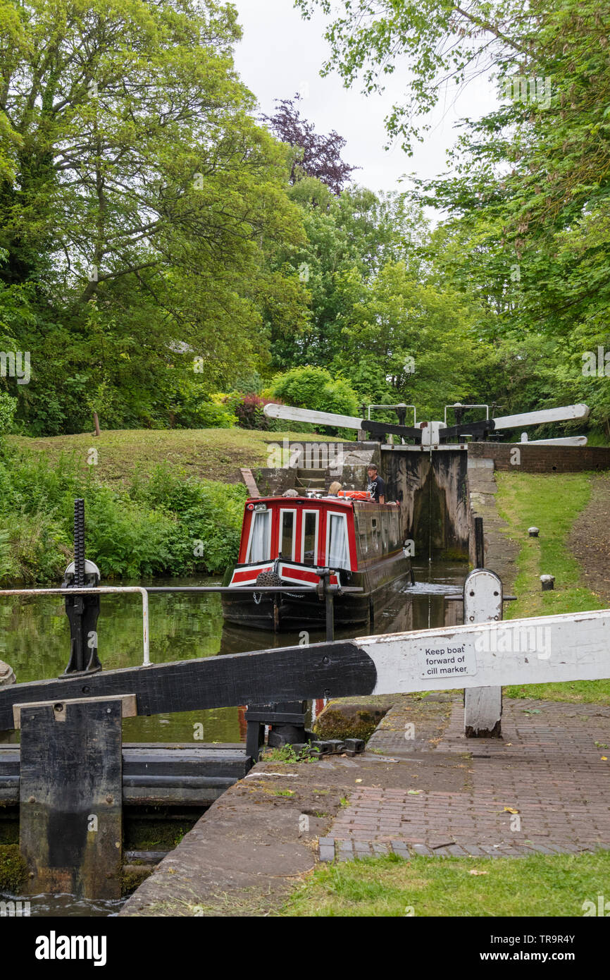 Staffordshire Worcestershire et au Canal de Jonction Stourton nr Kinver, Staffordshire, England, UK Banque D'Images