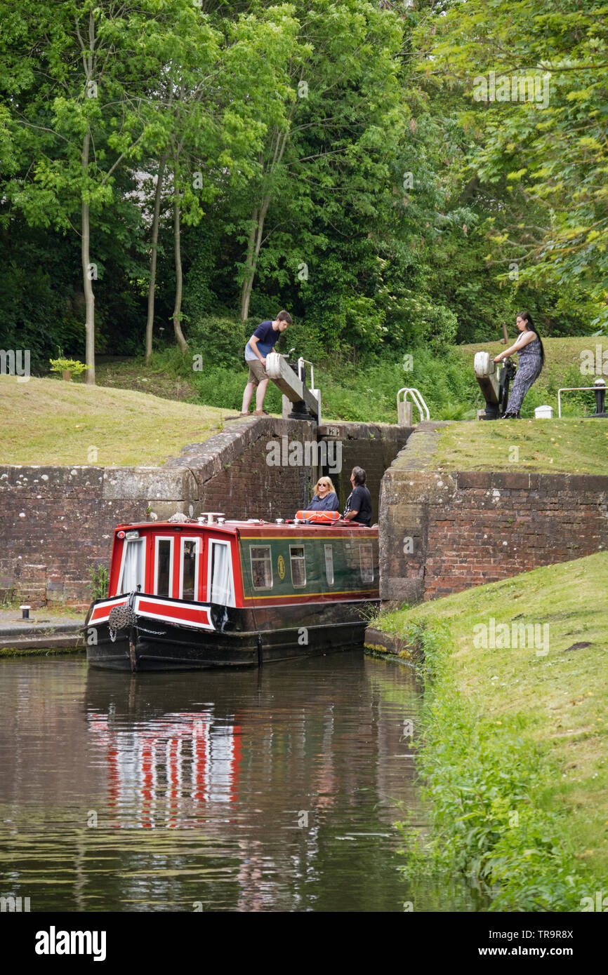Staffordshire Worcestershire et au Canal de Jonction Stourton nr Kinver, Staffordshire, England, UK Banque D'Images