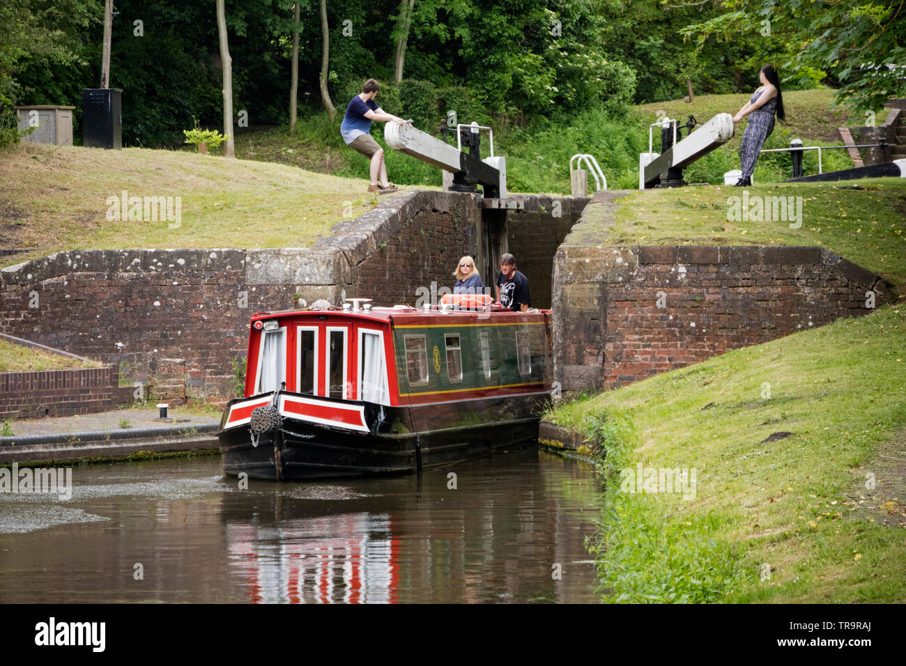 Staffordshire Worcestershire et au Canal de Jonction Stourton nr Kinver, Staffordshire, England, UK Banque D'Images