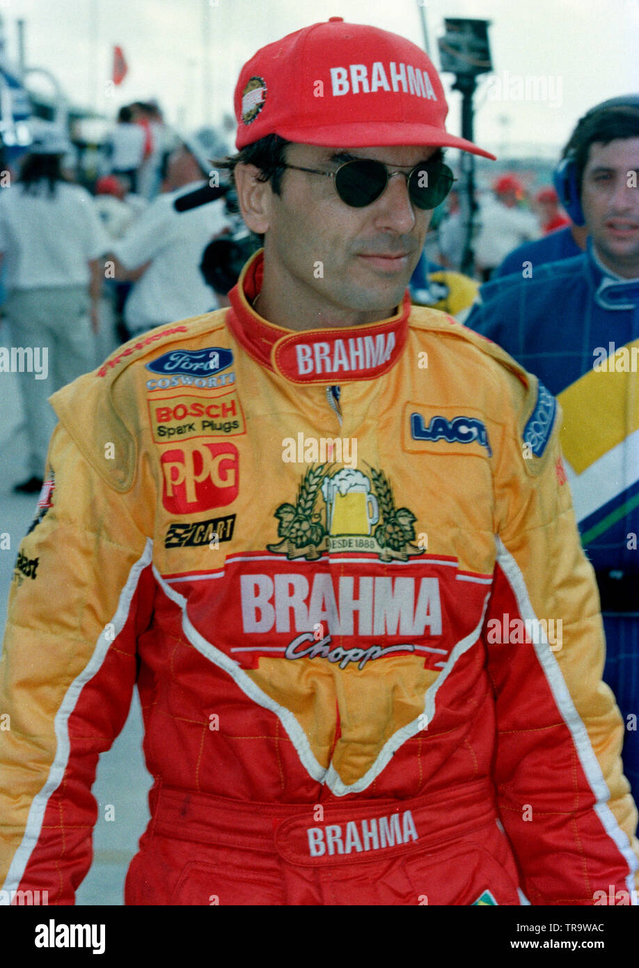 Raul Boesel un indy panier course à Homestead Miami Speedway en 1997. Banque D'Images