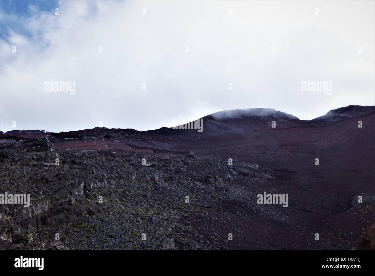 Vue sur le pic de Fujisan, Mont Fuji, Japon Banque D'Images