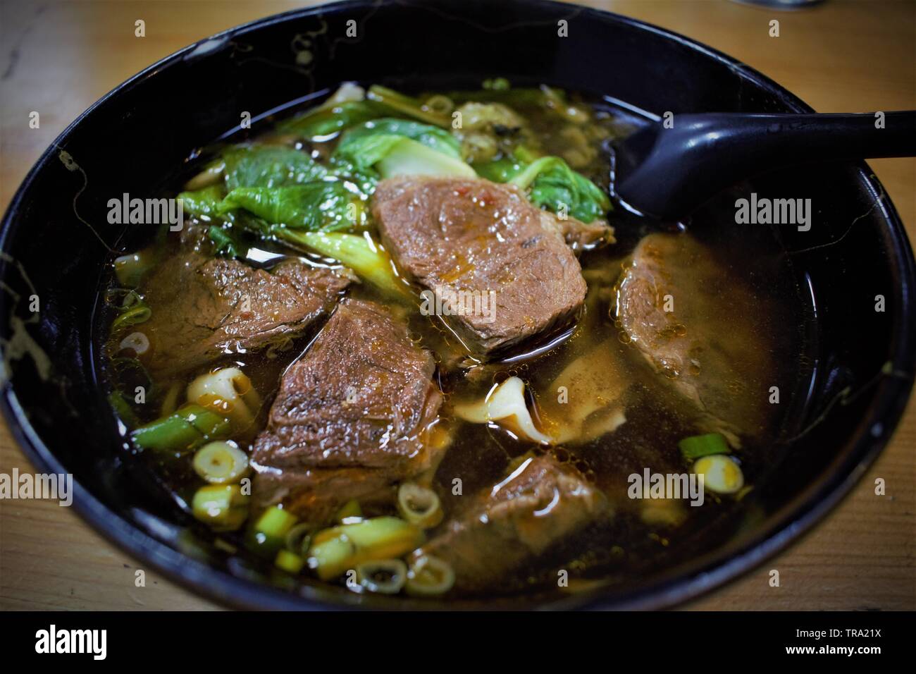 Soupe de nouilles de boeuf niuroumian à Taiwan Banque D'Images