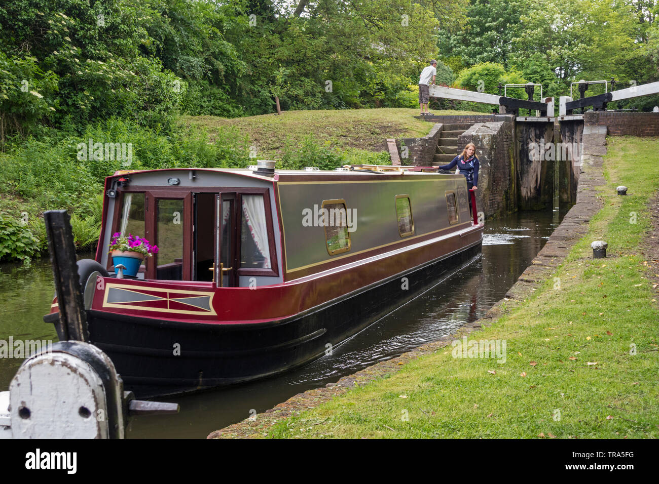 Staffordshire Worcestershire et au Canal de Jonction Stourton nr Kinver, Staffordshire, England, UK Banque D'Images