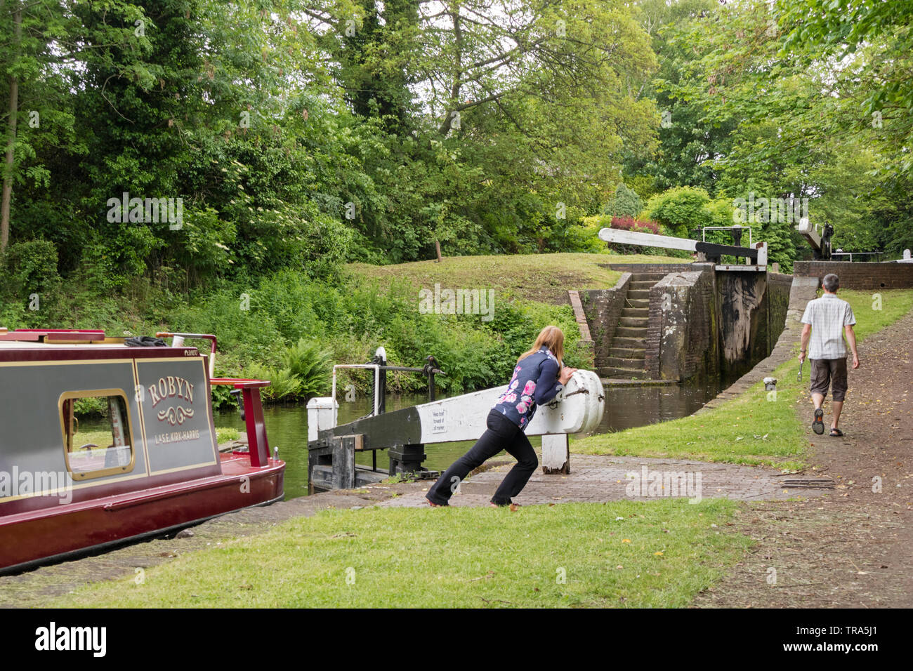 Staffordshire Worcestershire et au Canal de Jonction Stourton nr Kinver, Staffordshire, England, UK Banque D'Images
