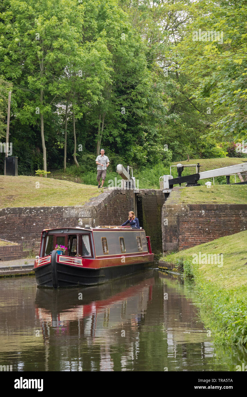 Staffordshire Worcestershire et au Canal de Jonction Stourton nr Kinver, Staffordshire, England, UK Banque D'Images