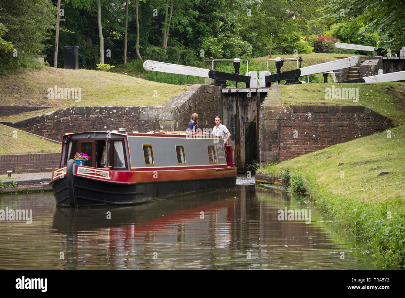 Staffordshire Worcestershire et au Canal de Jonction Stourton nr Kinver, Staffordshire, England, UK Banque D'Images