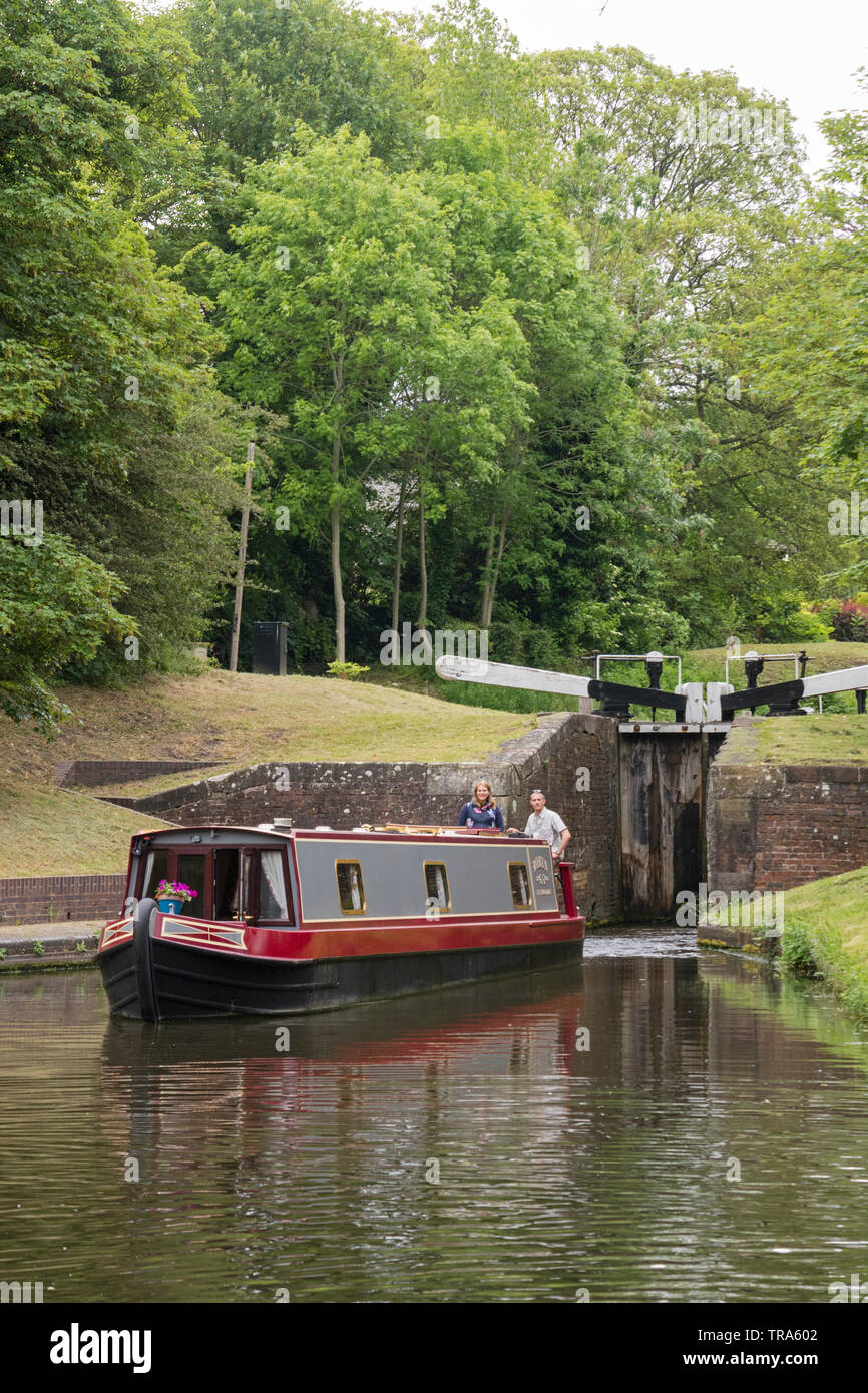 Staffordshire Worcestershire et au Canal de Jonction Stourton nr Kinver, Staffordshire, England, UK Banque D'Images