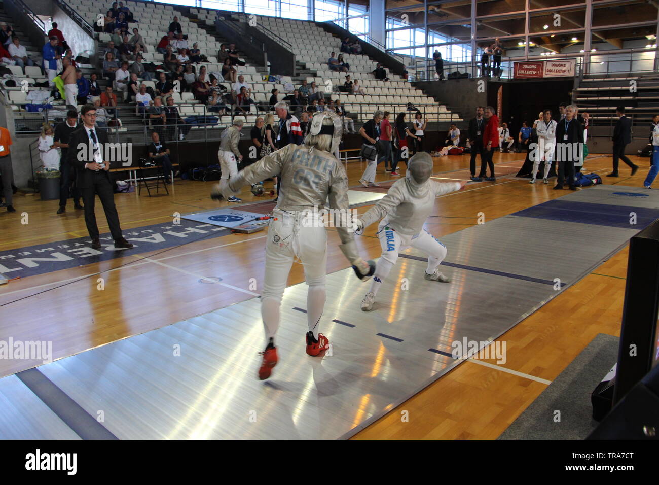 Championnat d'Europe d'escrime vétérans à Cognac (Charente) Banque D'Images