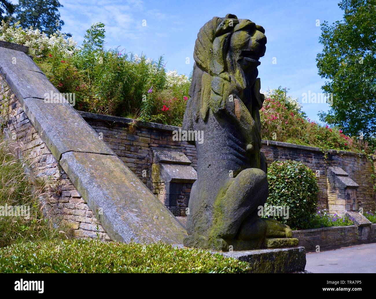 Lister le Lion à Shibden Hall a été faite pour Anne Lister dans les années 1830. Banque D'Images