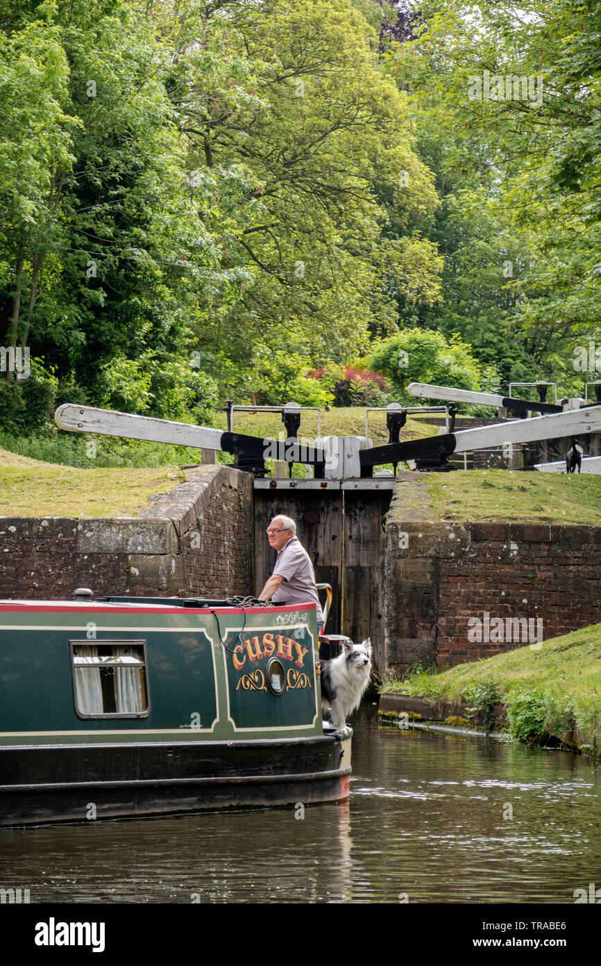 Staffordshire Worcestershire et au Canal de Jonction Stourton nr Kinver, Staffordshire, England, UK Banque D'Images