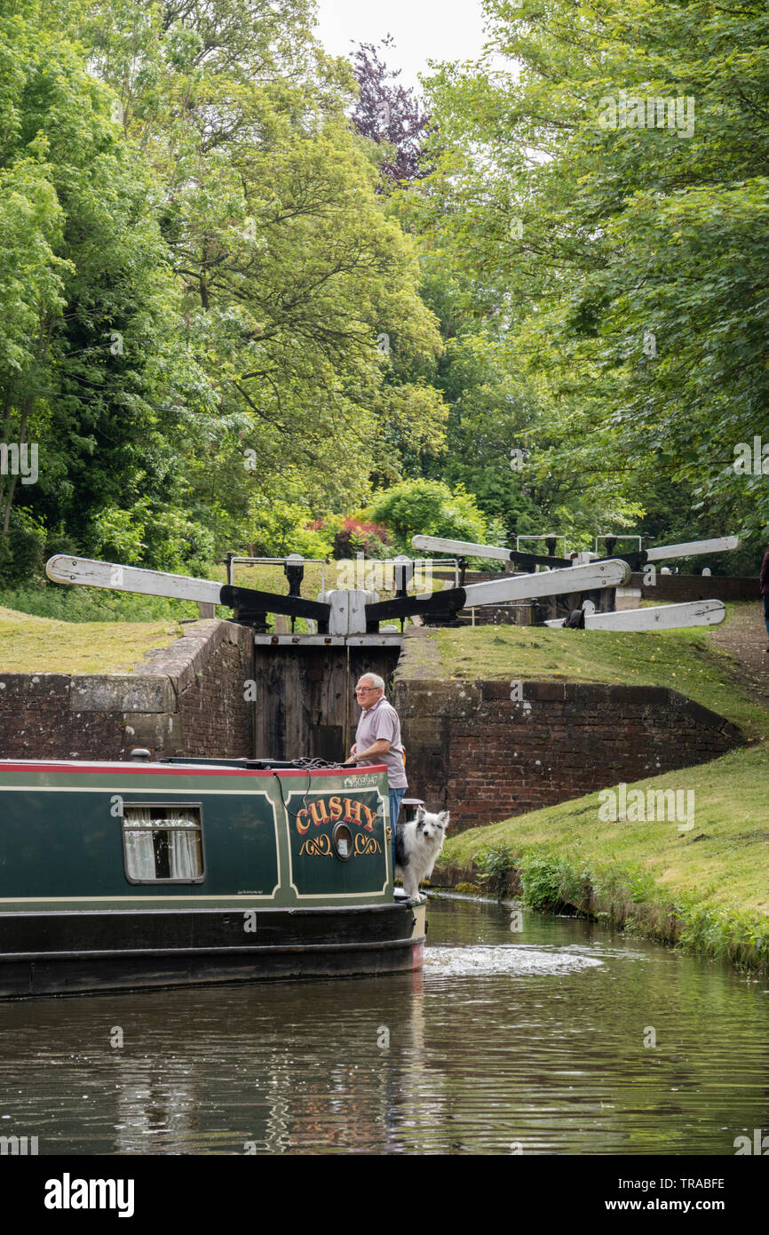 Staffordshire Worcestershire et au Canal de Jonction Stourton nr Kinver, Staffordshire, England, UK Banque D'Images