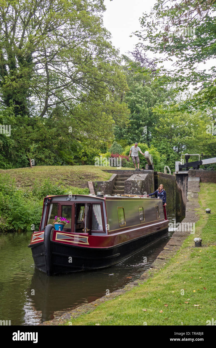 Staffordshire Worcestershire et au Canal de Jonction Stourton nr Kinver, Staffordshire, England, UK Banque D'Images
