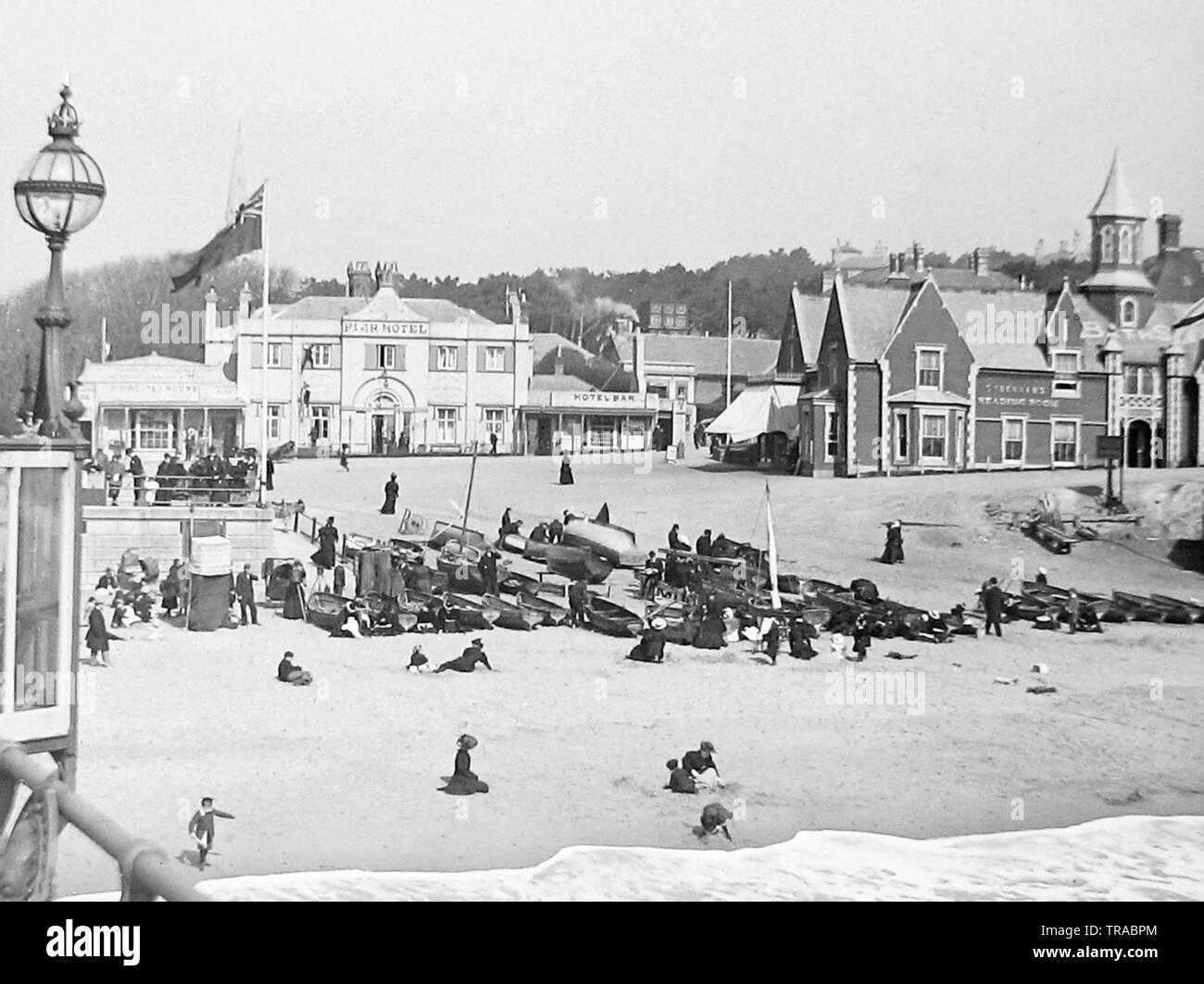 Pier Hotel, Bournemouth depuis la jetée Banque D'Images