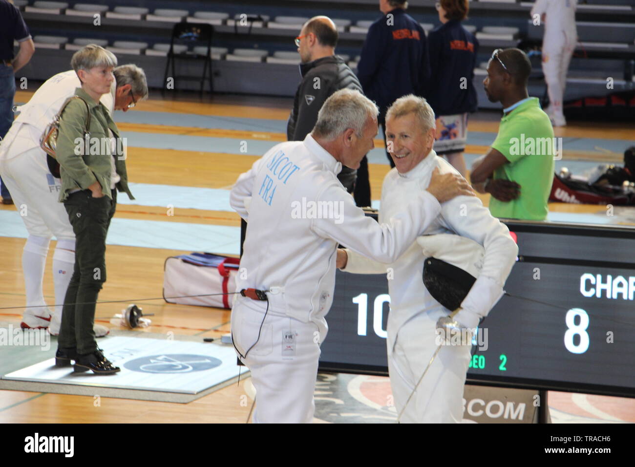 Championnat d'Europe d'escrime vétérans à Cognac (Charente) Banque D'Images