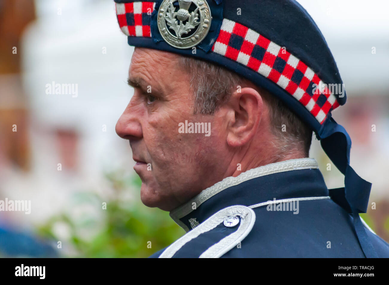 Glasgow, Ecosse, Royaume-Uni. 1er juin 2019. Membres prenant part dans la ville de Glasgow Courcelles Branch Club garçons apprentis de Derry Procession à travers les rues de la ville de Holland Street à Glasgow Green y compris le dépôt de couronnes de fleurs au cénotaphe de George Square. Credit : Skully/Alamy Live News Banque D'Images