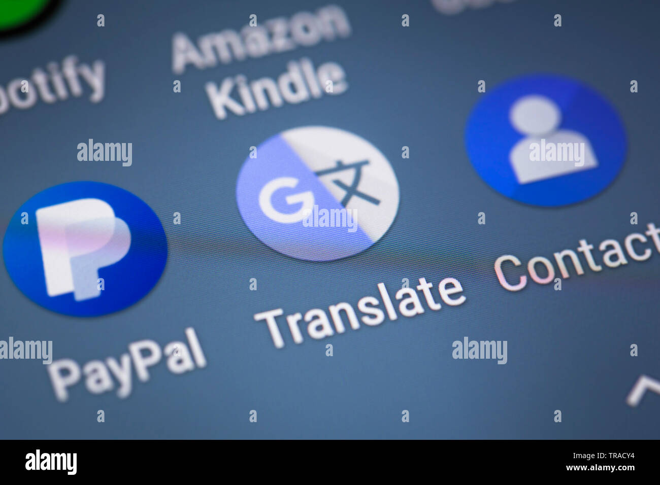 Translate icône logo sur l'écran du téléphone mobile Banque D'Images