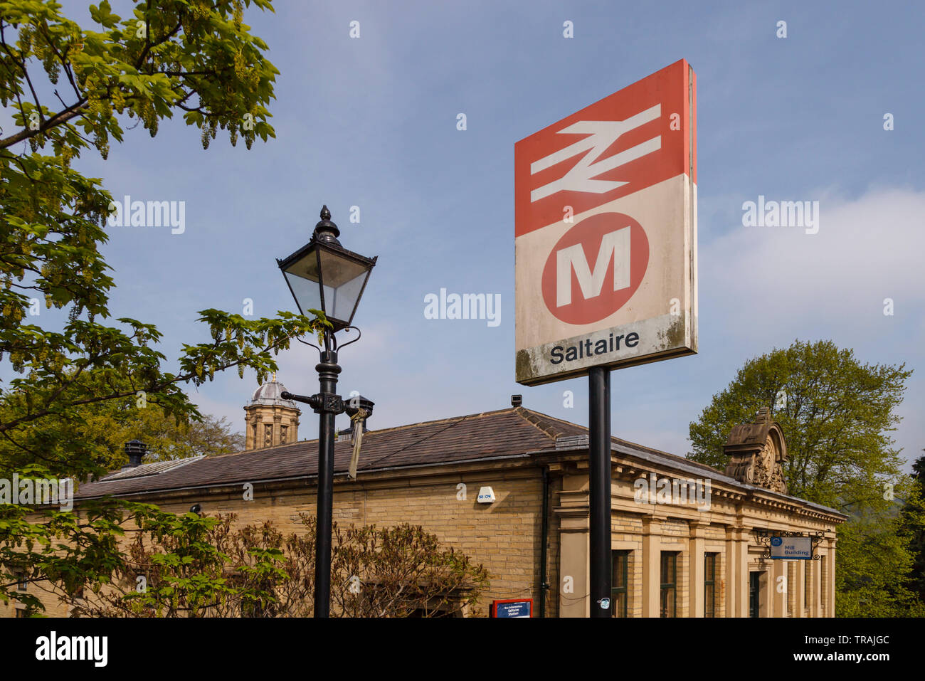 La gare de salary, Saltaire, Bradford West Yorkshire Banque D'Images