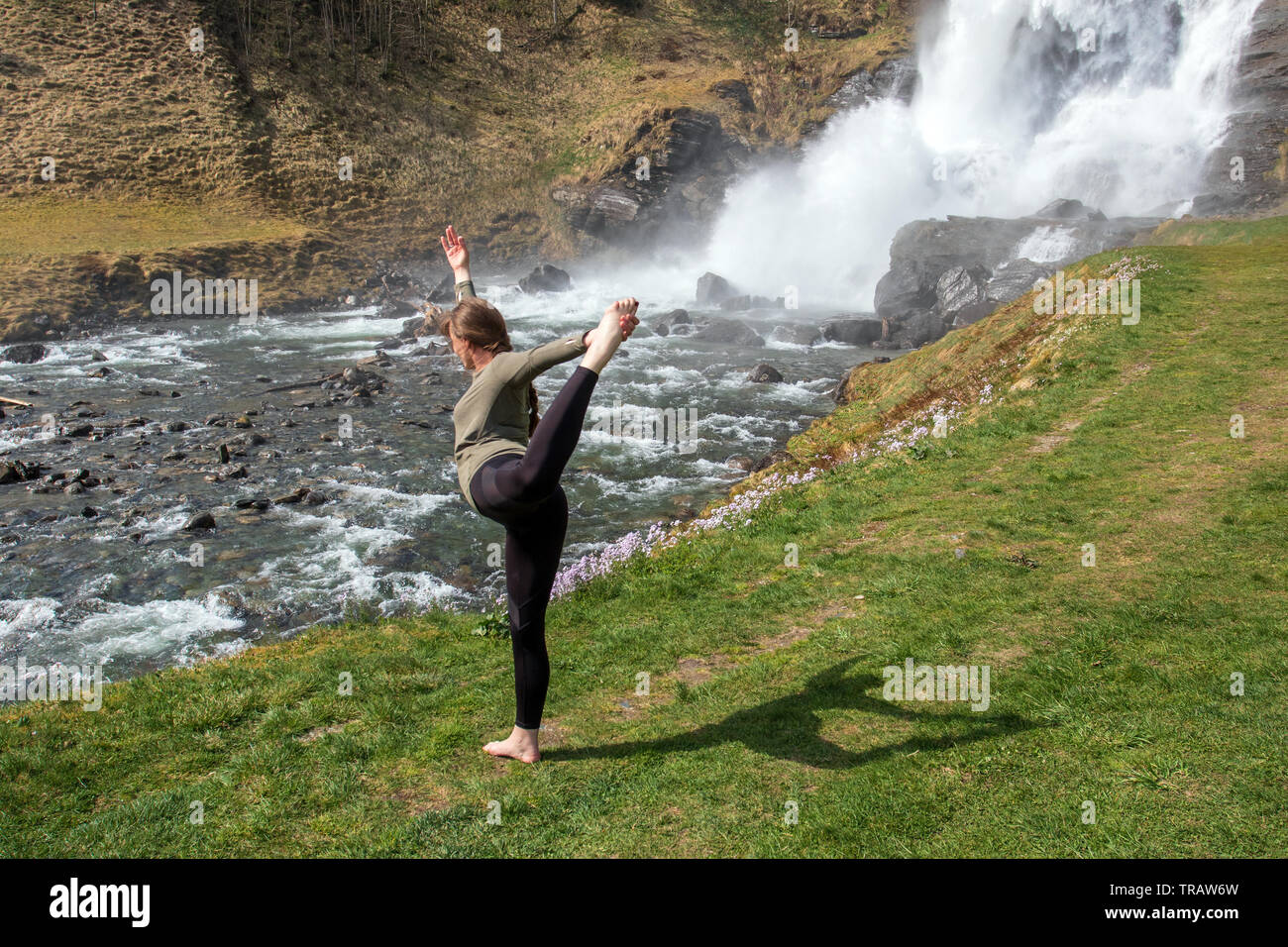 Yoga femme Banque D'Images