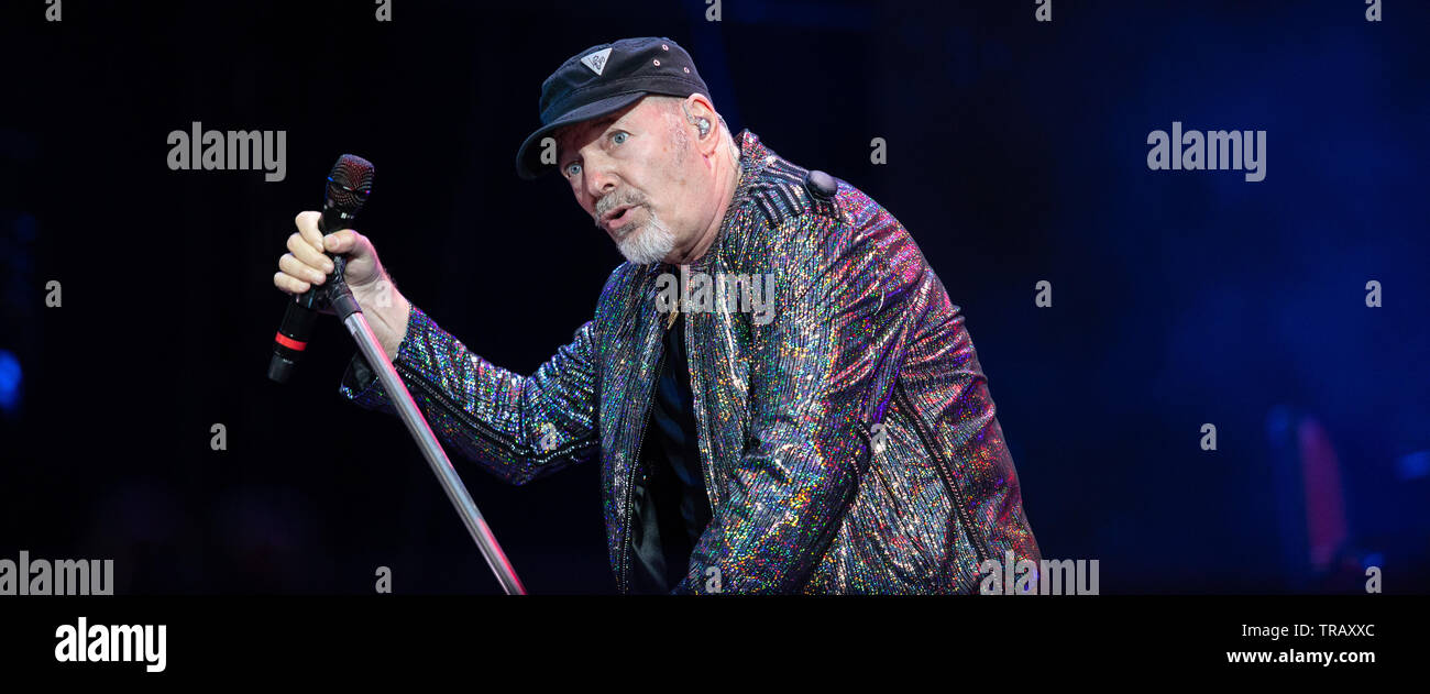 Milano, 1 giugno 2019. Vasco Rossi dans le concerto allo Stadio San Siro de Milan. Copyright Davide Merli / Alamy Banque D'Images