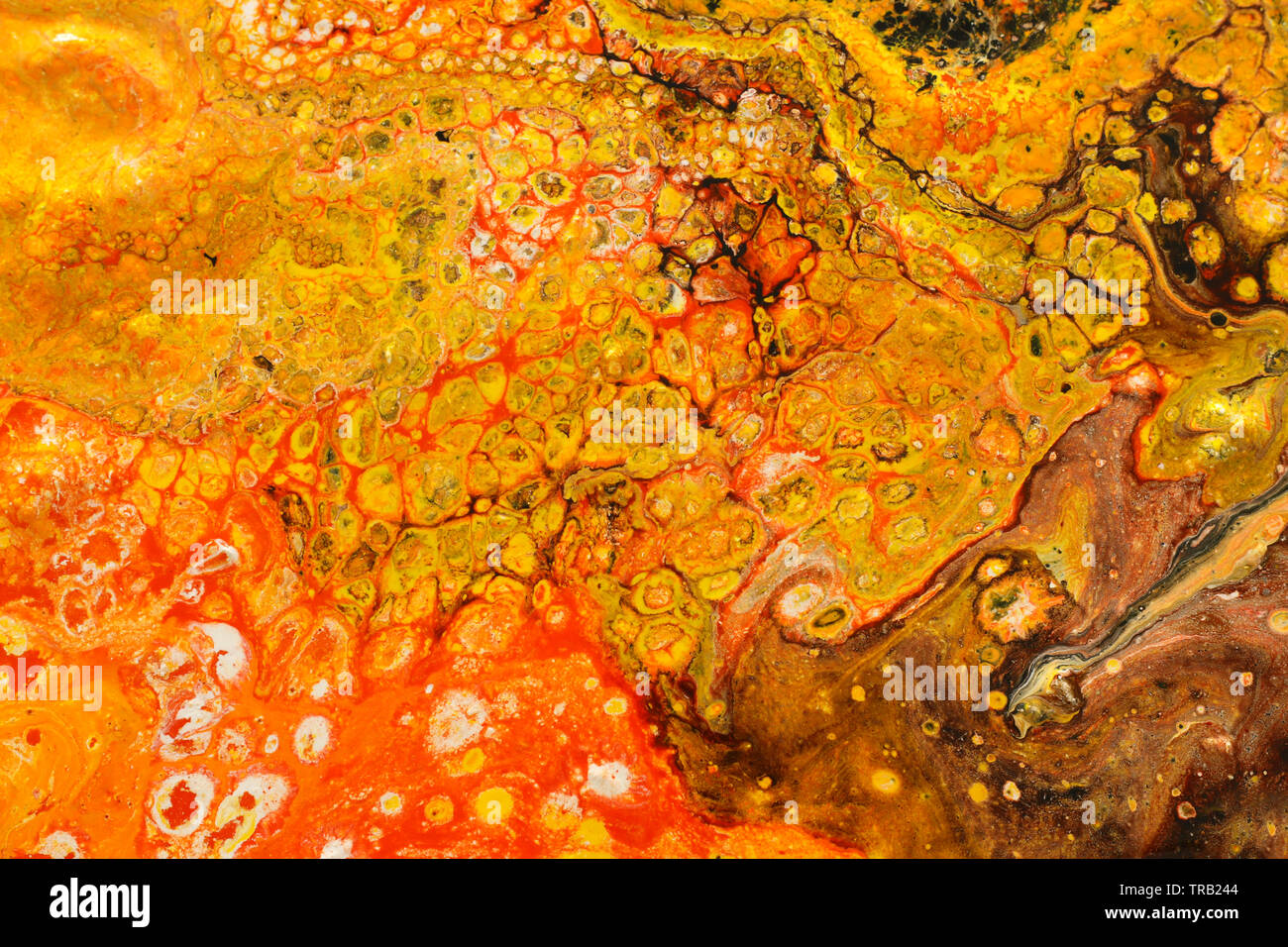 Photographie d'abstract background. effet marbré rouge et d'orange couleurs créatives Banque D'Images