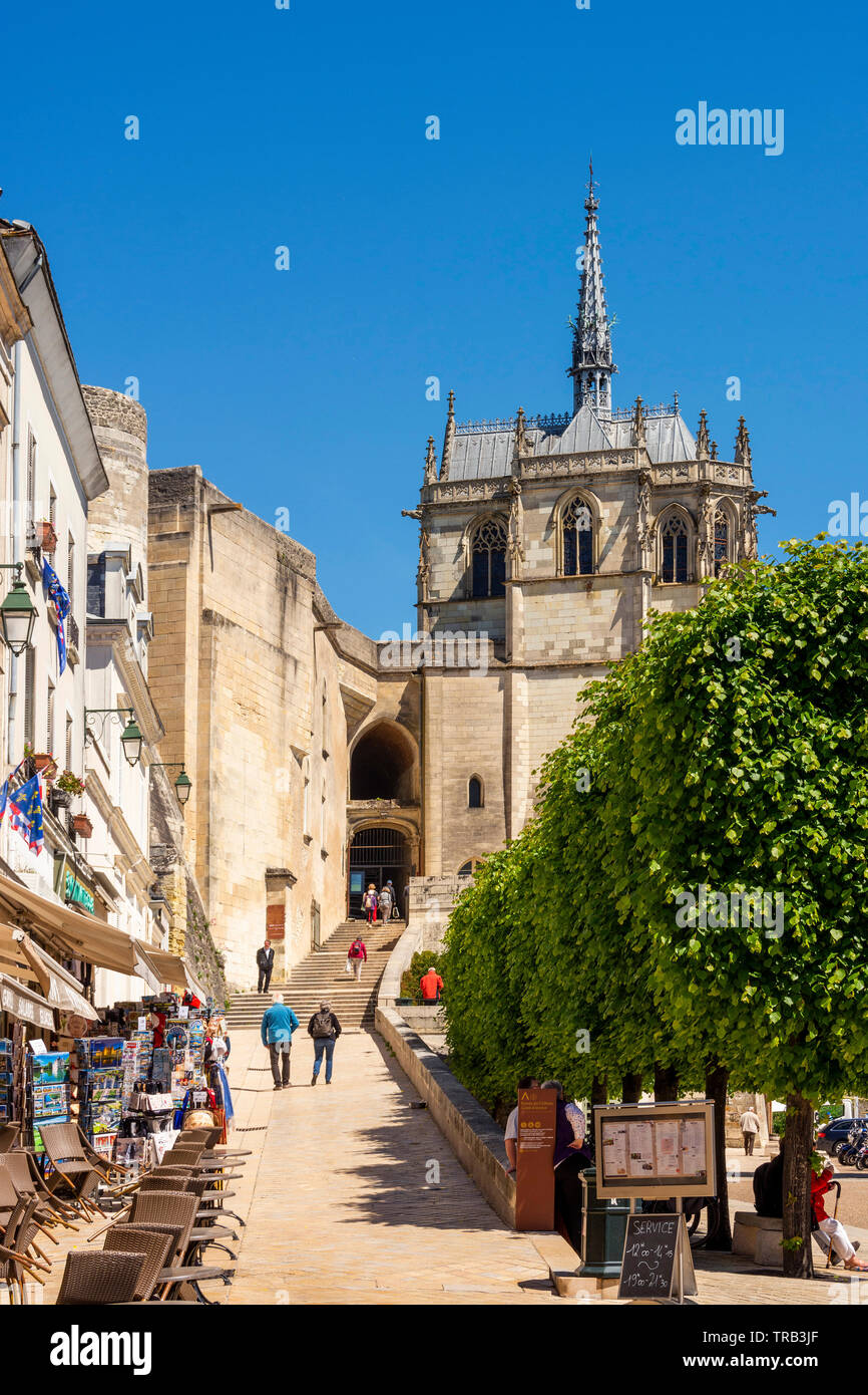 Entrée du château d'Amboise, Loire, Indre-et-Loire, Center-Val de Loire, France, Europe Banque D'Images