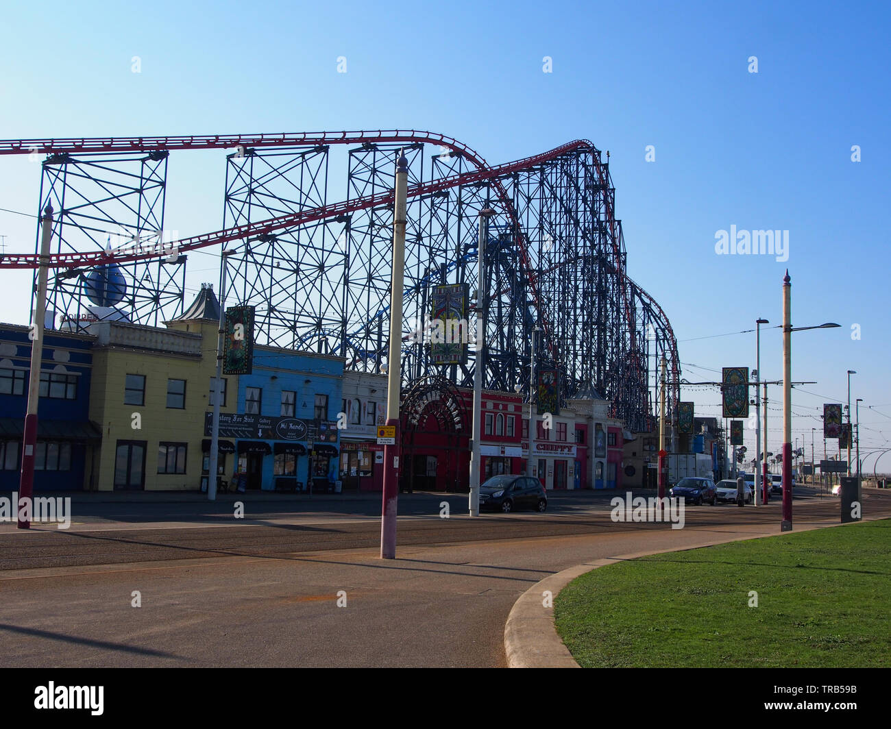 Le grand, Pleasure Beach Blackpool, Lancashire, Angleterre Banque D'Images