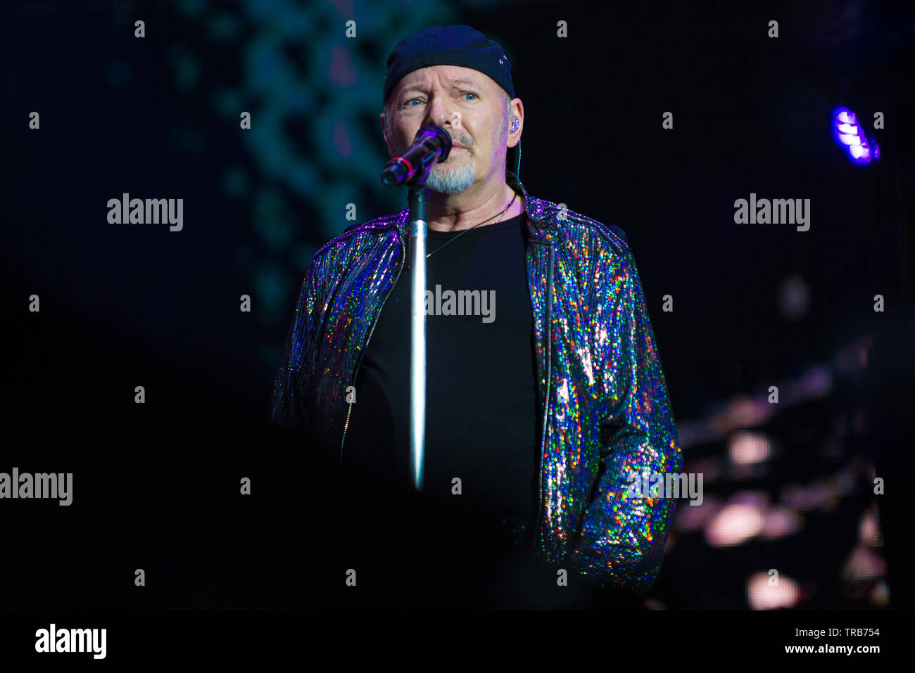 Vasco Rossi effectué hier soir à Milan à San Siro pour la première des six jour ! Banque D'Images