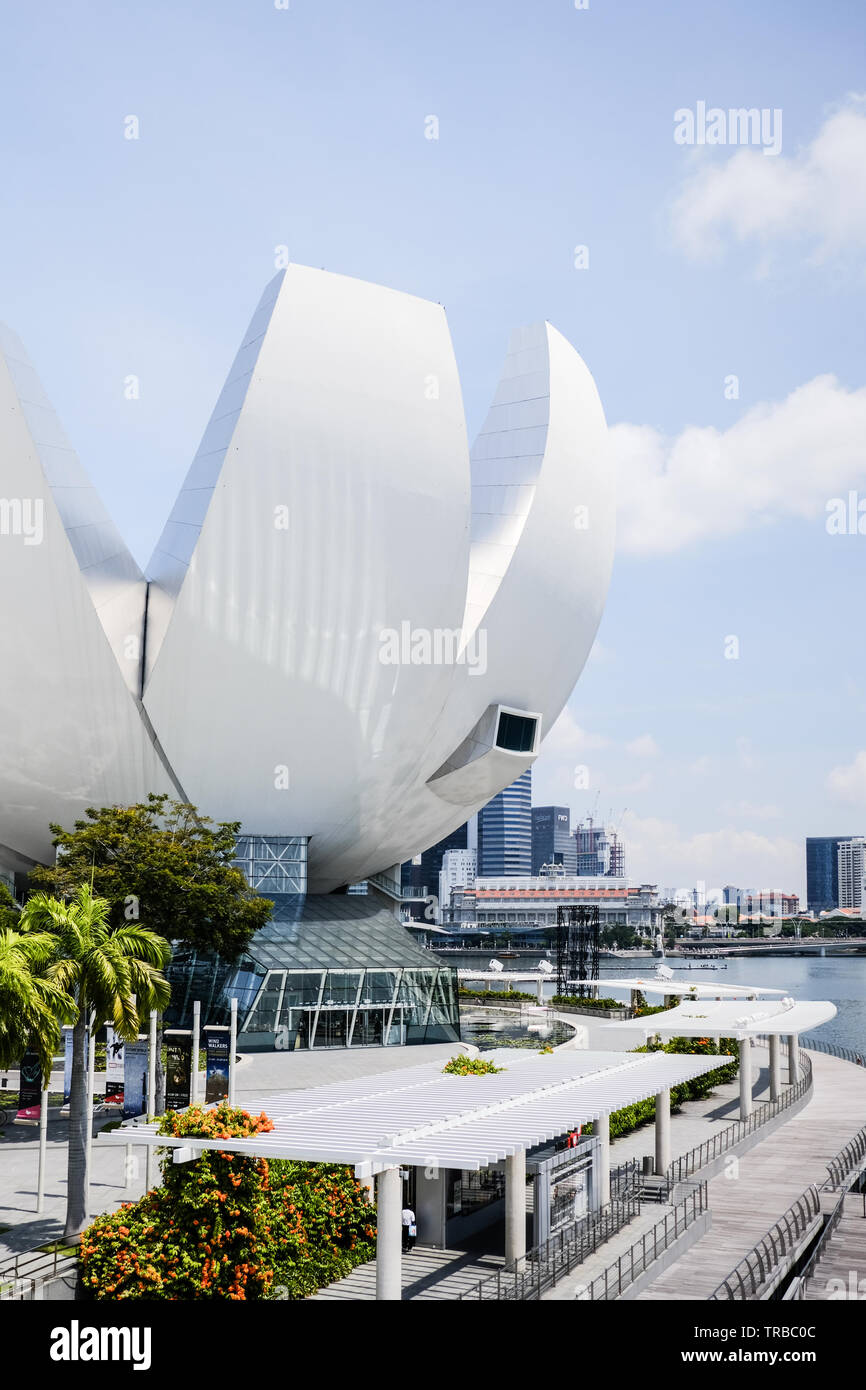 Sciences de l'Art Museum, Marina Bay Sands, Singapour Banque D'Images