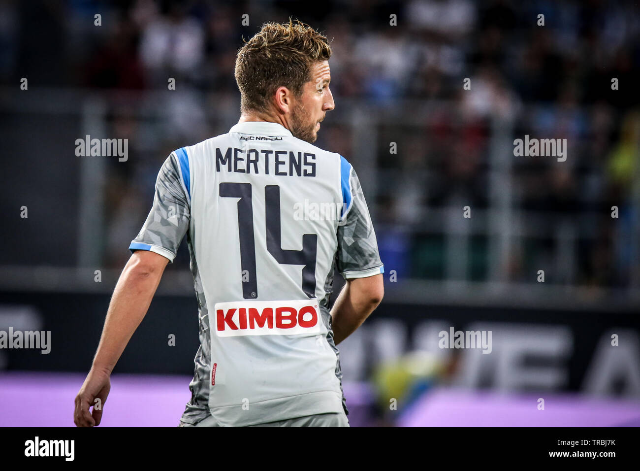 Wolfsburg, Allemagne, le 11 août 2018 : football player Dries Mertens pendant un match le 11 août 2018. Banque D'Images