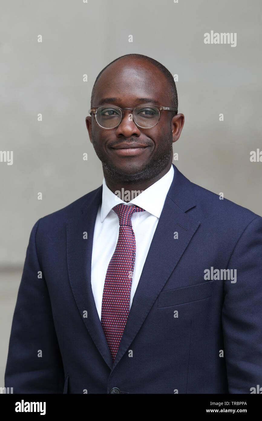 Londres - JUN 02, 2019 : Sam Gyimah vu à la BBC à Londres Banque D'Images