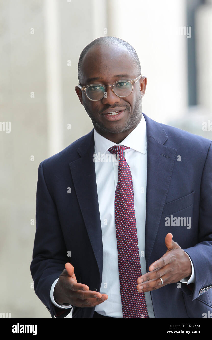 Londres - JUN 02, 2019 : Sam Gyimah vu à la BBC à Londres Banque D'Images