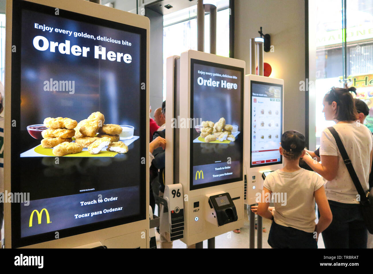 McDonald's Restaurant, Times Square, New York, USA Banque D'Images