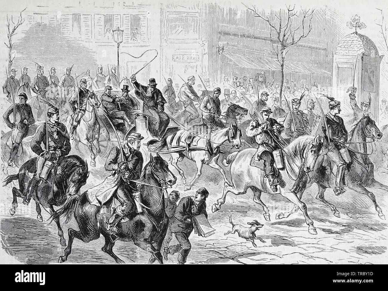 La procession d'un délégué de la Commune de Paris, 1871 Banque D'Images