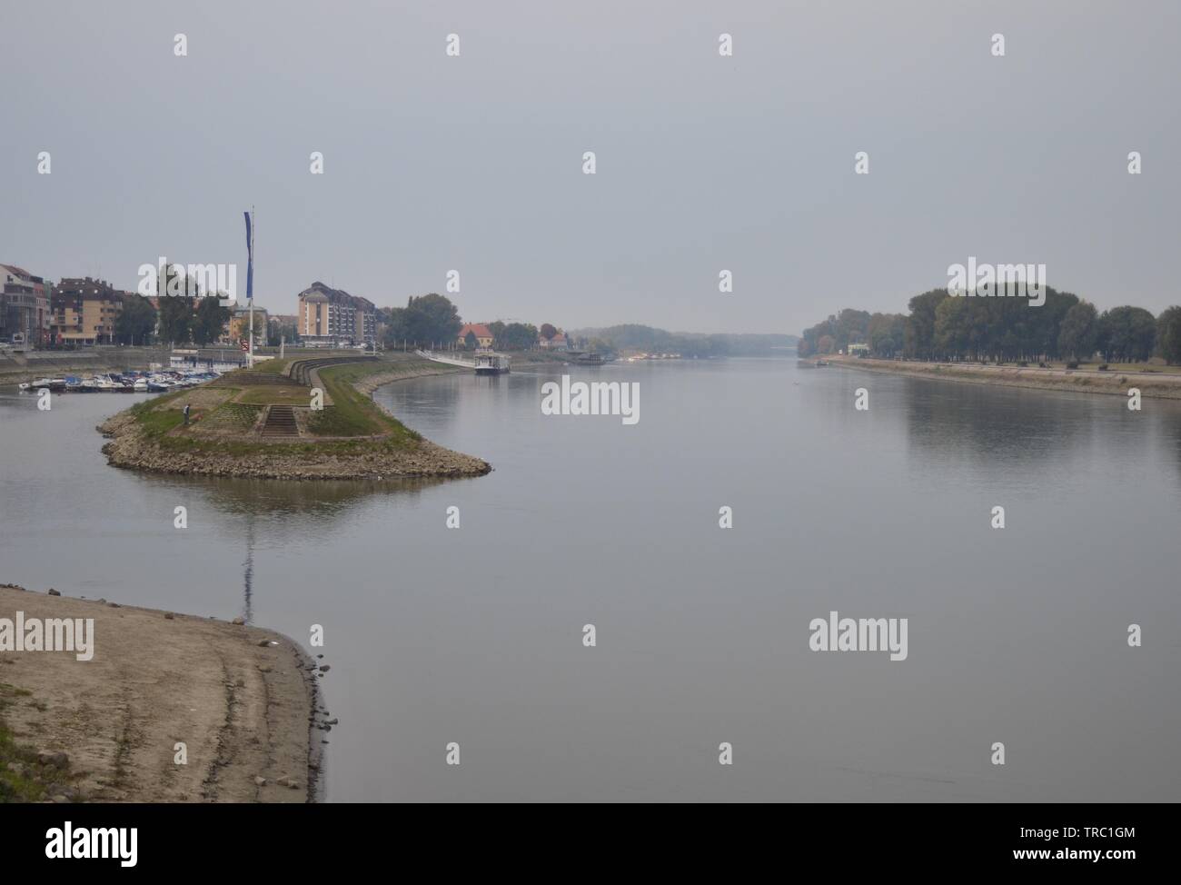 Drava River à Osijek Banque D'Images