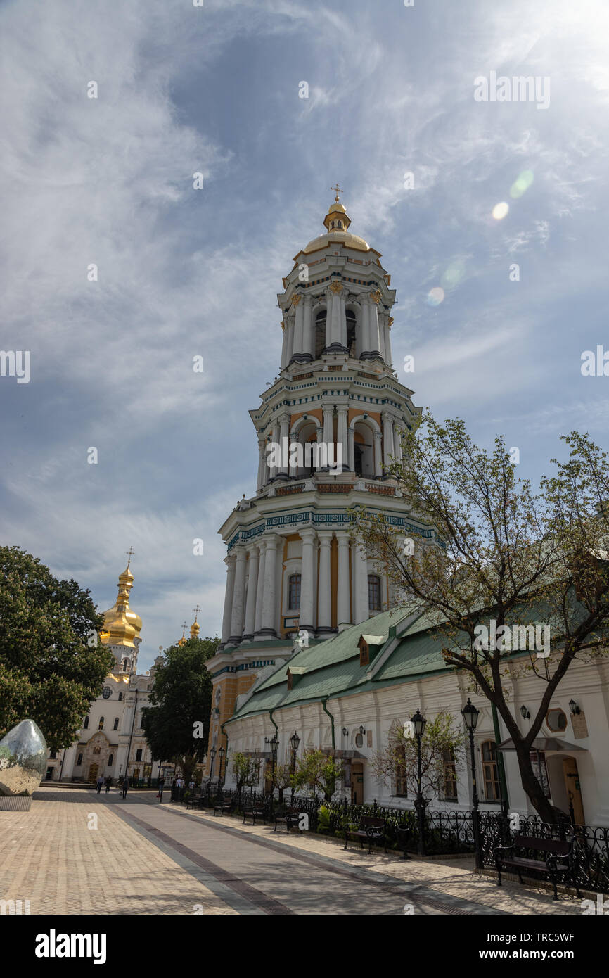 Grande Laure Laure de Pechersk de Kiev, Clocher historique monastère chrétien orthodoxe, Kiev, Ukraine Banque D'Images