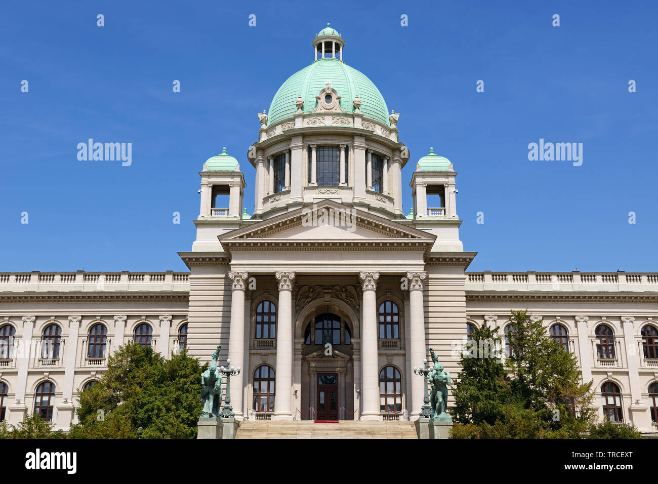 Chambre de l'Assemblée nationale, le Parlement serbe, Belgrade, Serbie Banque D'Images