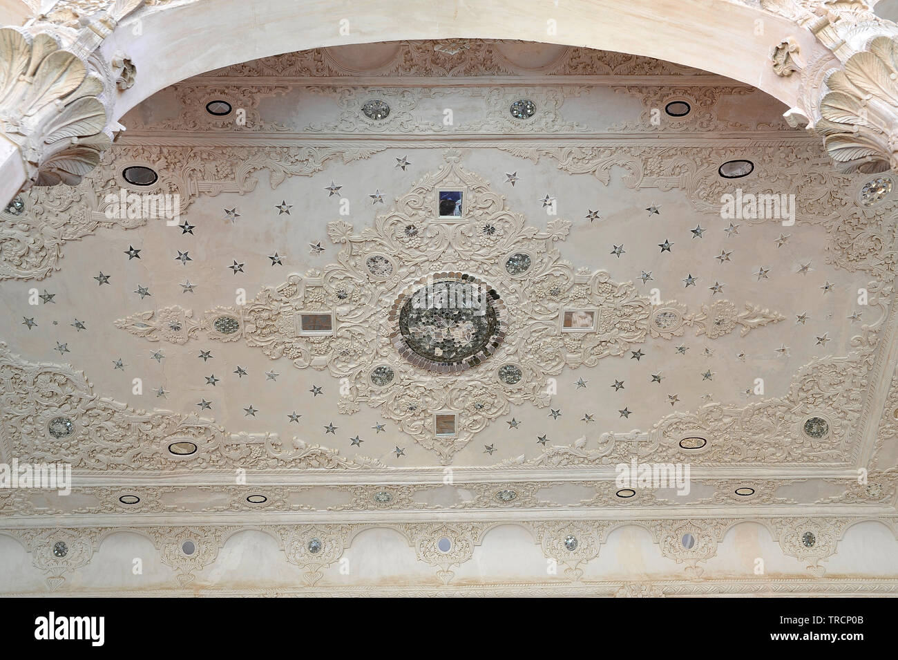L'Tabatabaei au sein House, une maison historique à Kashan, Iran. Banque D'Images