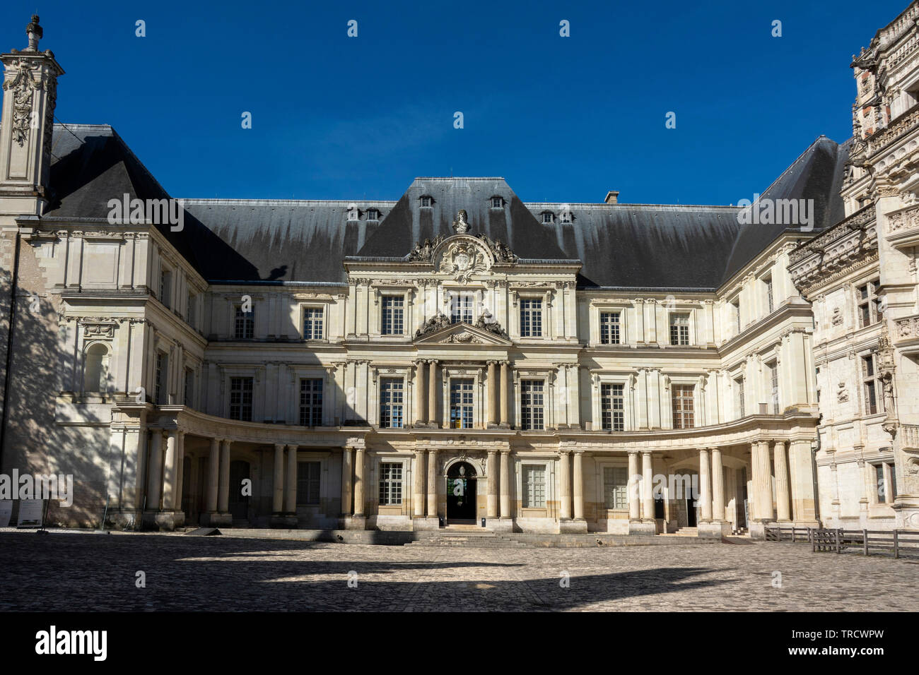 L'aile Gaston d'Orléans et en colimaçon de château de Blois, Blois, Loire-et-Cher, Center-Val de Loire, France, Europe Banque D'Images