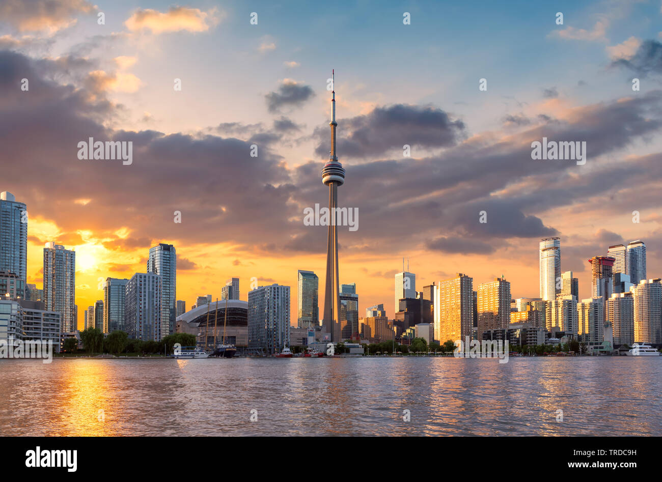 Toronto Skyline at sunset Banque D'Images