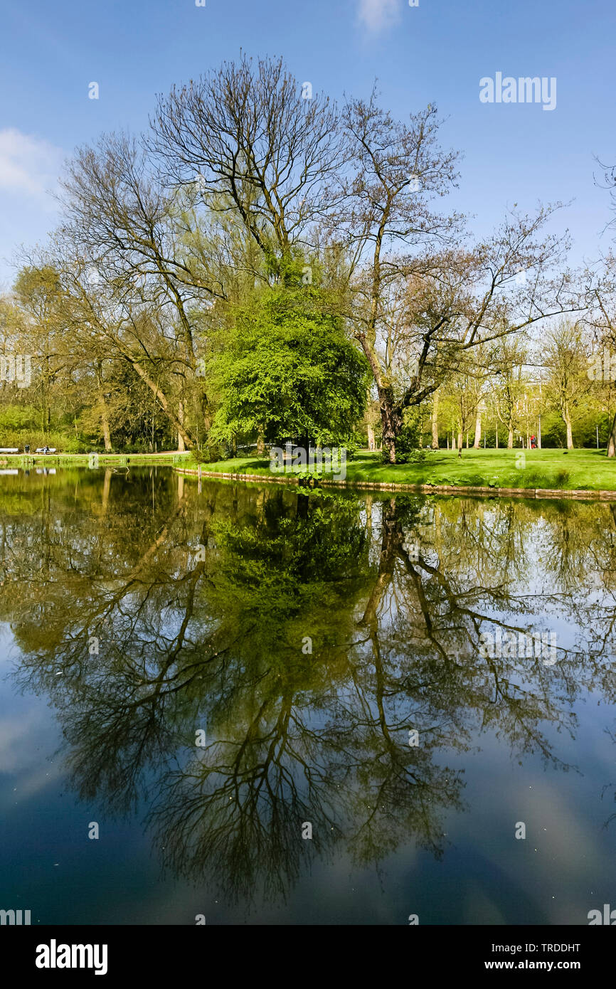 Park à Amsterdam au printemps, Pays-Bas, nord des Pays-Bas, Amsterdam Banque D'Images