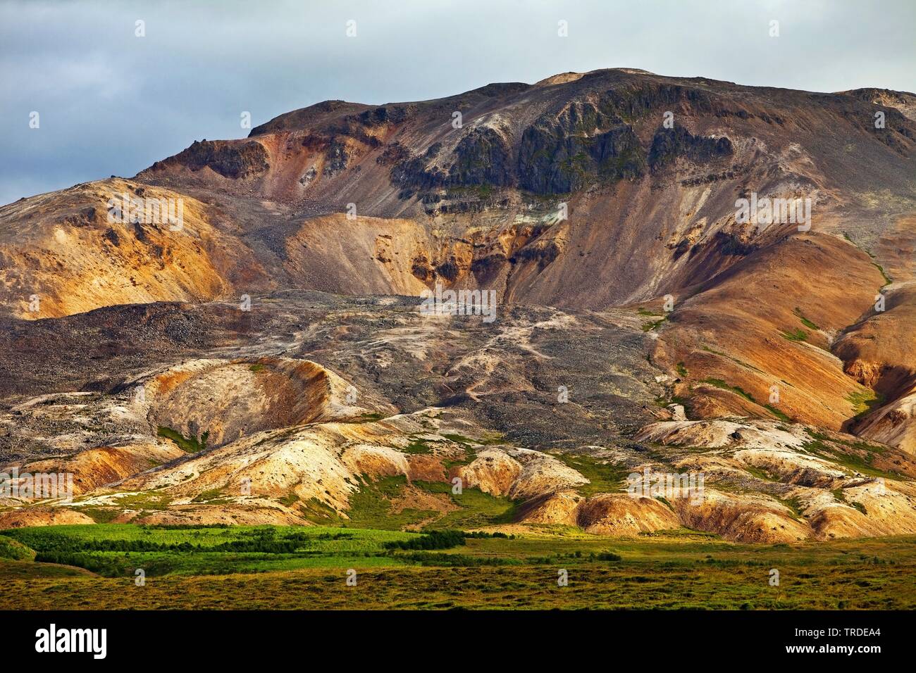 Drapuhlidarfjall la montagne volcanique, l'Islande, Glasgow Banque D'Images