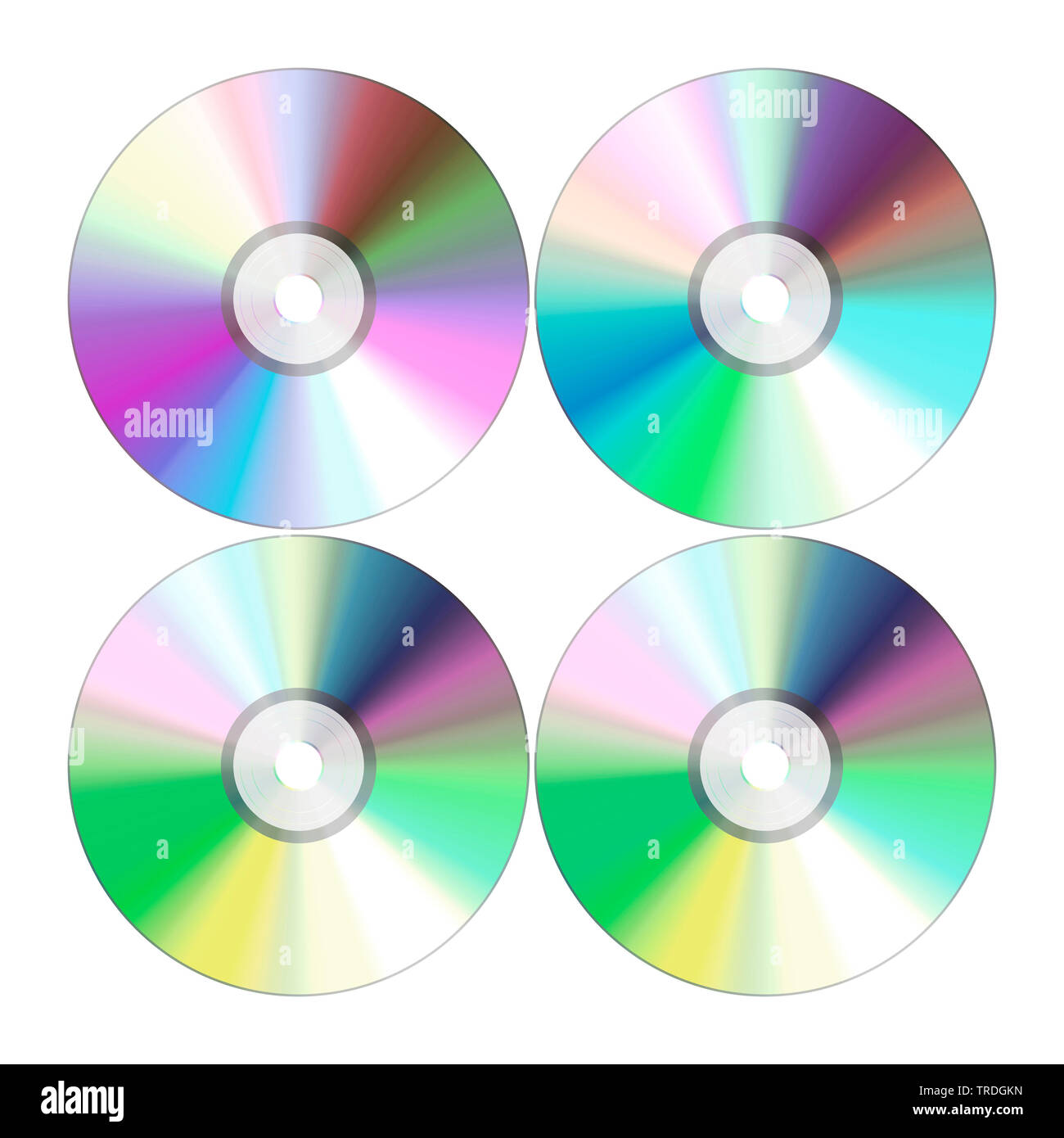 3D computer graphic, CD ROM against white background Banque D'Images