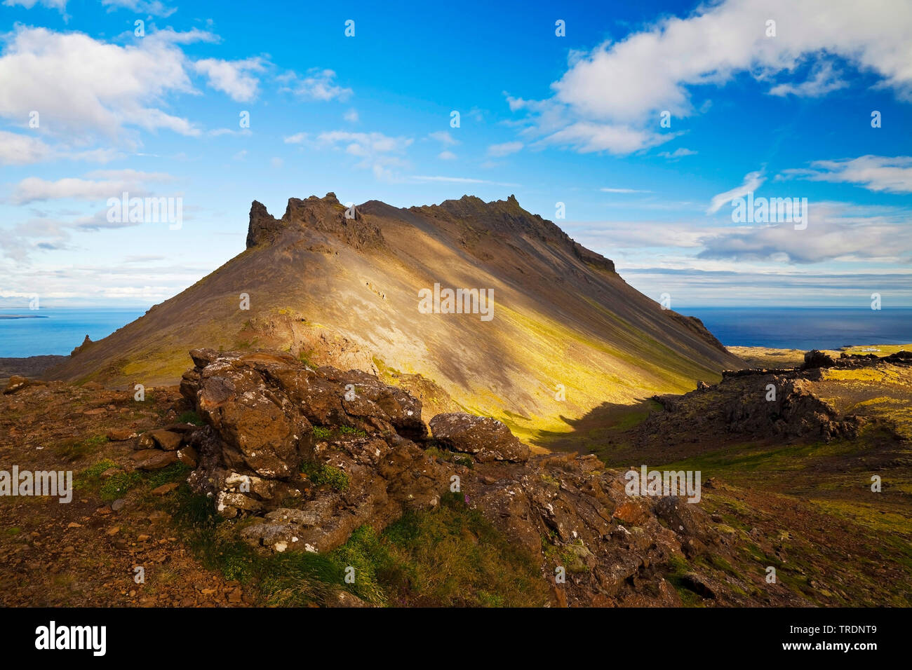 Stapafell de montagnes volcaniques, l'Islande, Glasgow Banque D'Images