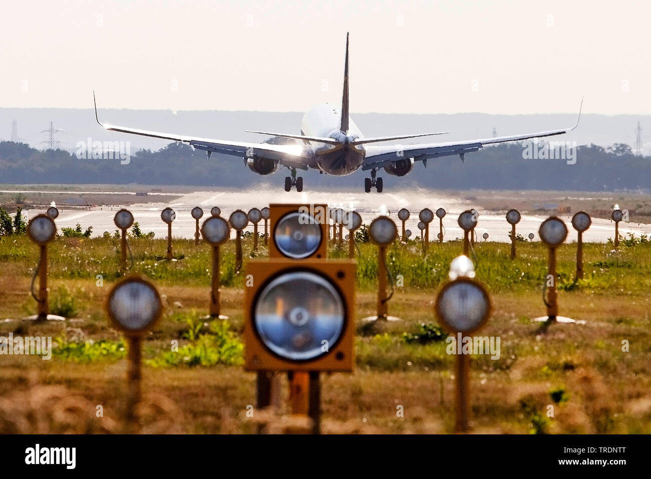 Sur une piste d'atterrissage de l'avion, l'aéroport de Cologne Bonn, Allemagne, Berlin, Cologne Banque D'Images