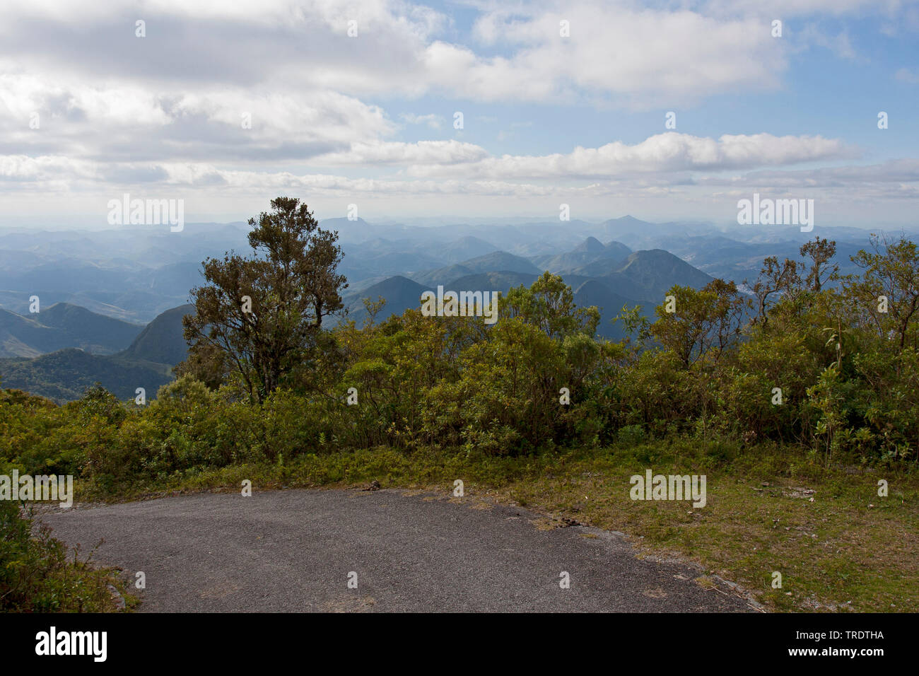 Paysage de montagne, le Brésil, la Serra dos Orgaos Banque D'Images