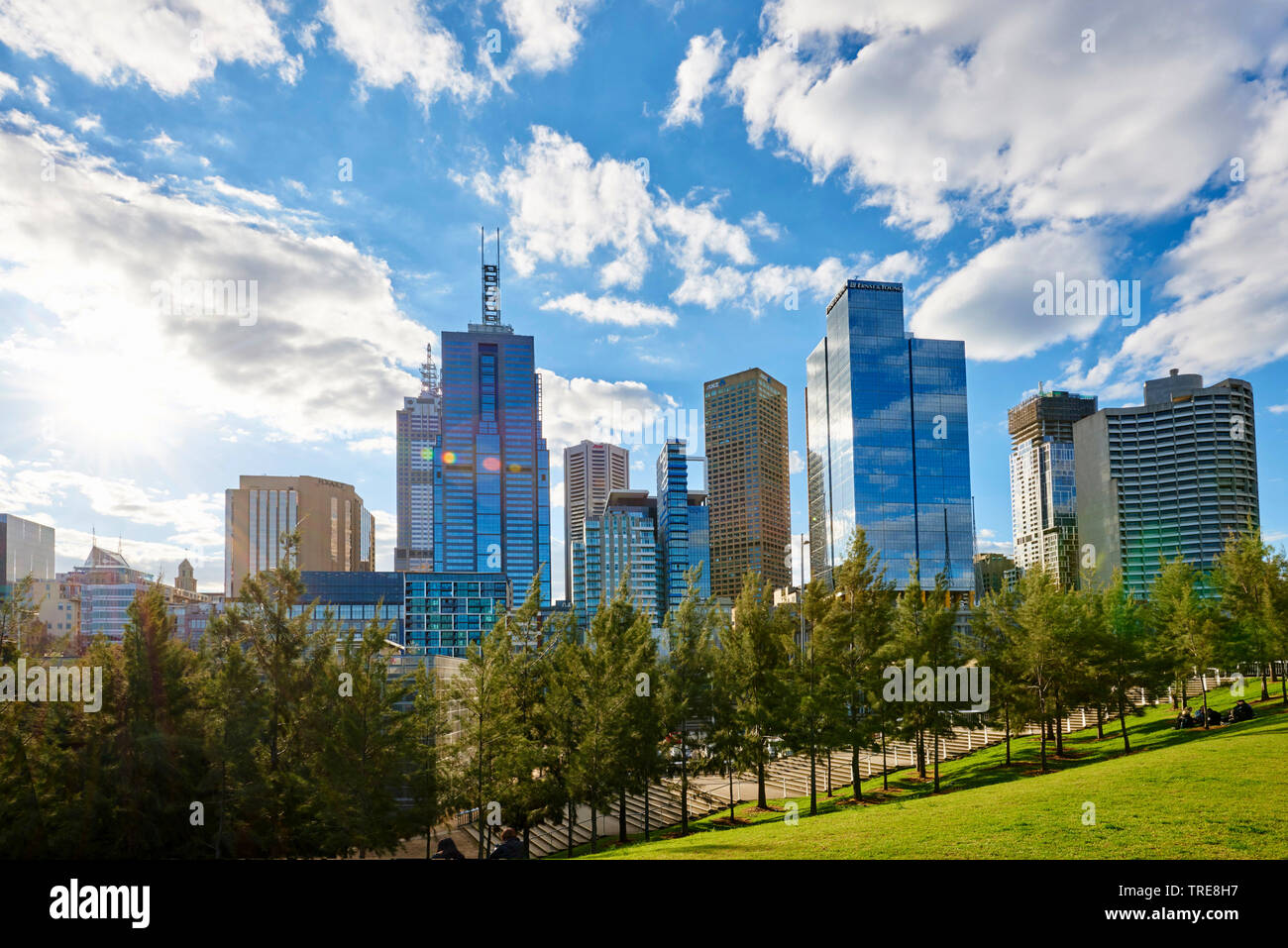 Le centre-ville de Melbourne en Australie, printemps, Victoria, Melbourne Banque D'Images