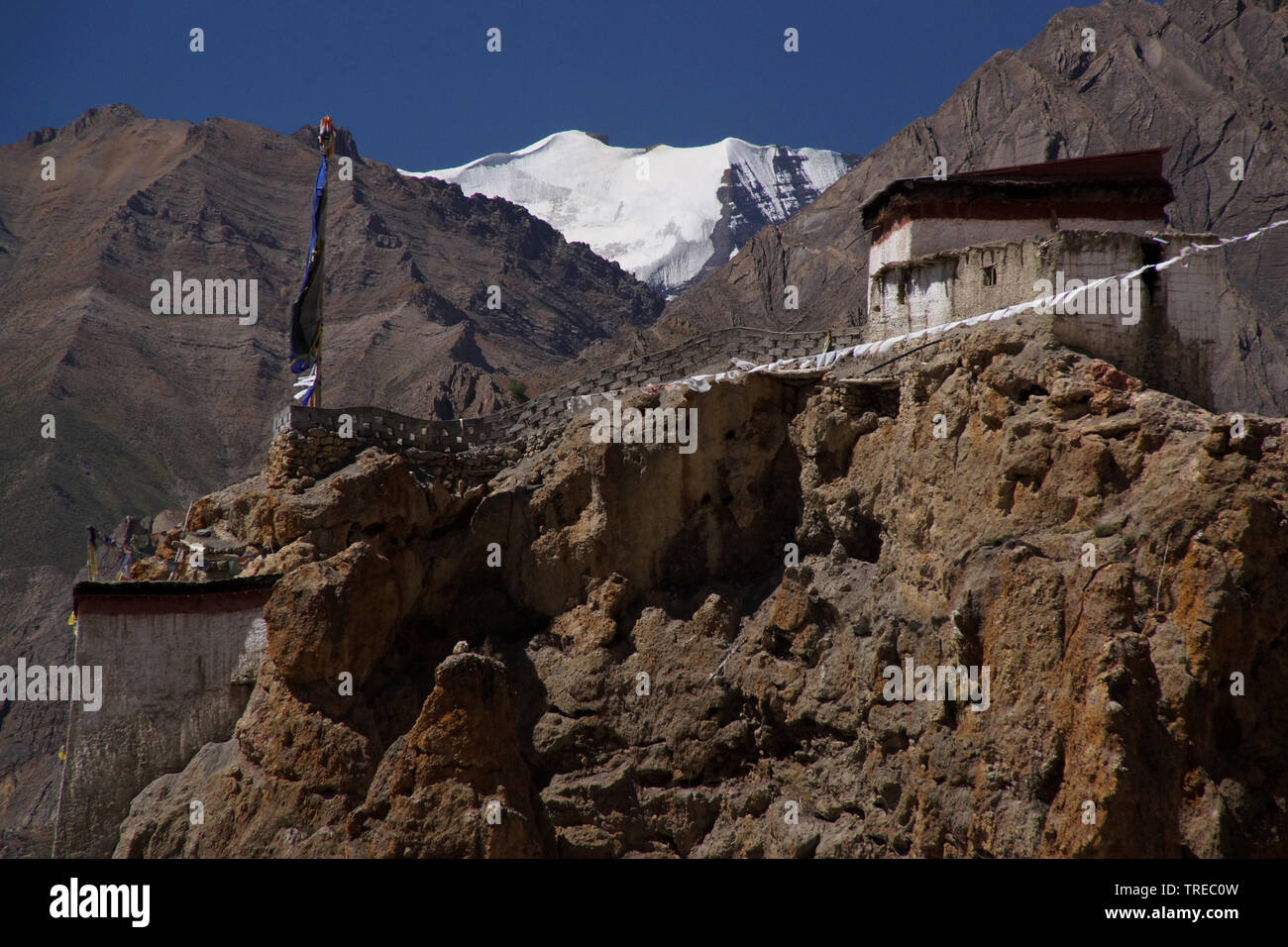 Dhankar Gompa, le Spiti Tal, l'Inde, l'Himachal Pradesh, le Spiti Banque D'Images