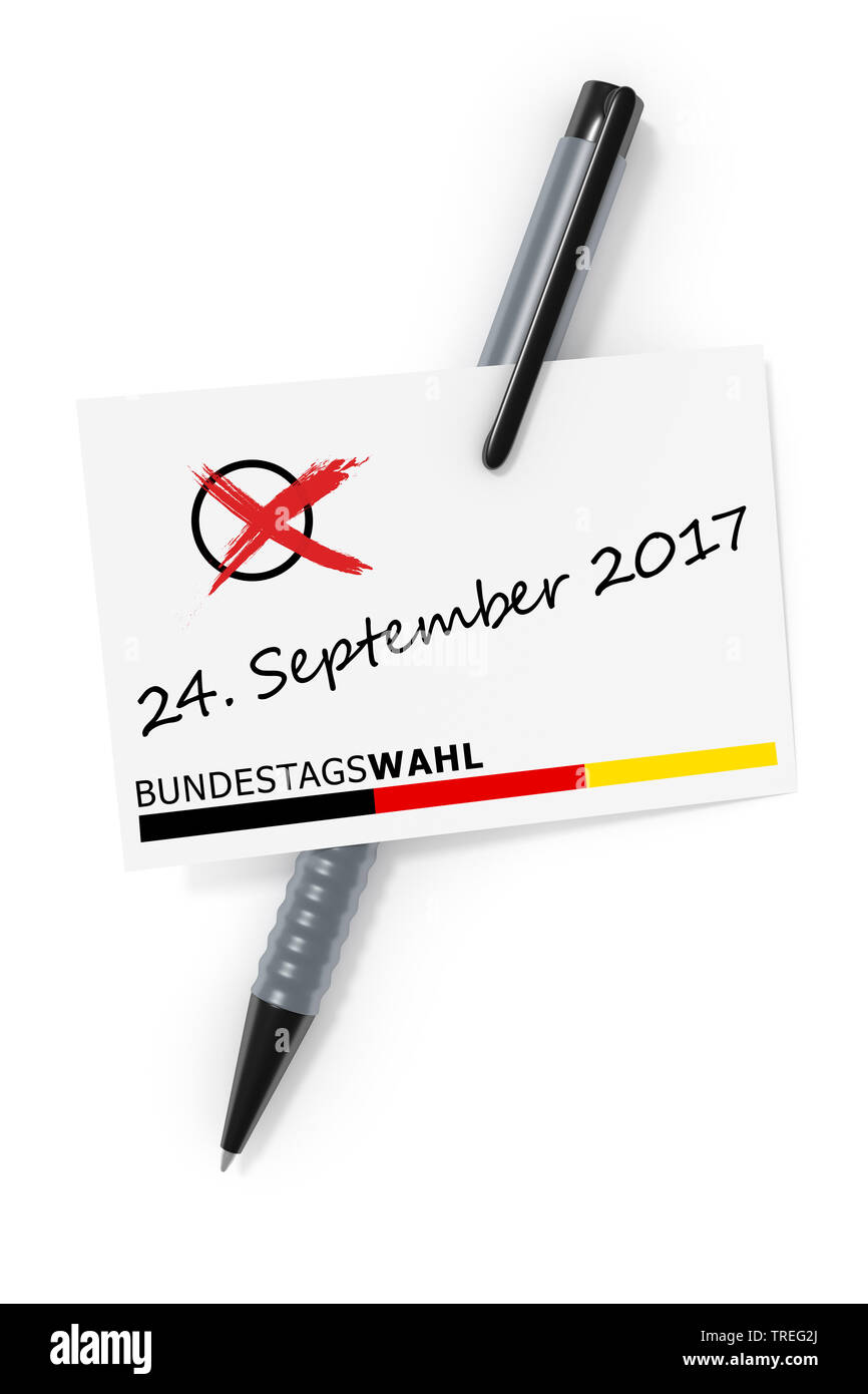 Appel à voter pour les élections générales de l'Allemagne 2017 24 septembre 2017 lettrage Banque D'Images